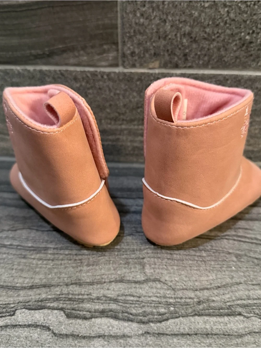 Baby cowgirl cowboy pink soft boots